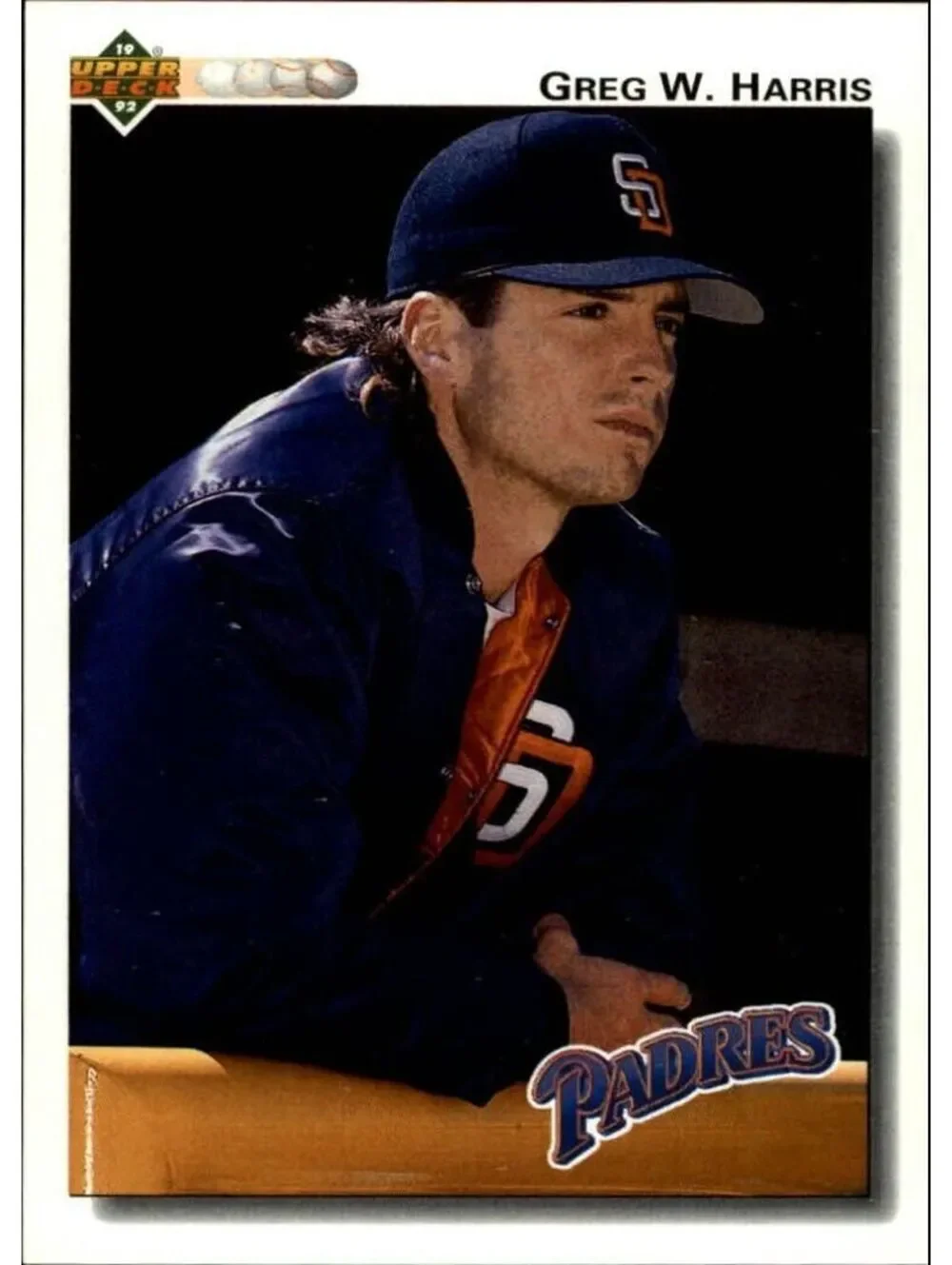 Greg W. Harris 1992 Upper Deck MLB #306 Baseball Card San Diego Padres